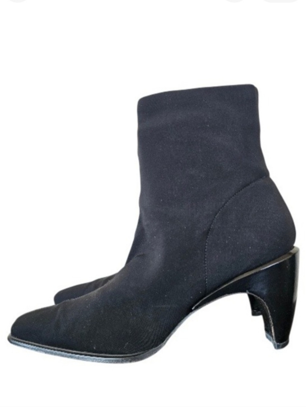 Stuart Weitzman Architect Heel square Toe Y2K Elegant Chic Sock Boot sz 9AA